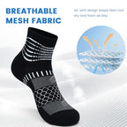 Ankle Compression Socks Women Men Plantar Fasciitis Relief 3 Pairs (Small / Black(3 Pairs))
