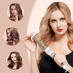 Thermal Brush 1.5 Inch Curling Iron Volumizing Heated Round Brush (White / 1.5 Inch)