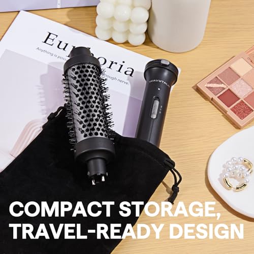Thermal Brush 1.5" Detachable Heated Round Brush for Blowout Look (Classic Black)