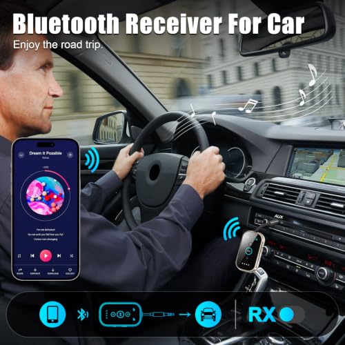 Bluetooth 6.0 Transmitter Receiver (Silver Black)
