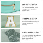 Initial Make Up Bag Travel Toiletry Bag (Large-Blue / M)