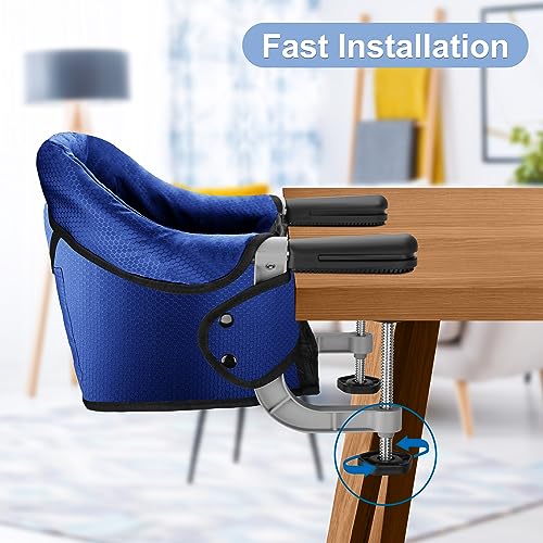 Hook On High Chair (Table Clamping Chair / Bright Blue)