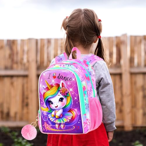 13" Unicorn Toddler Backpack for Girls (13-inch Pink Unicorn)