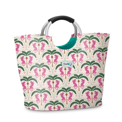 Loopi Large Waterproof Beach Tote Bag (Palm Royale)