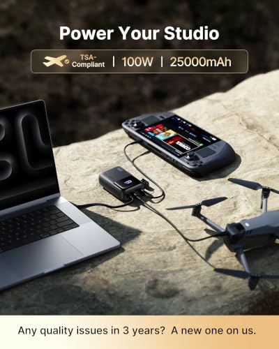 Laptop Power Bank (Metallic Black / Mini Size)
