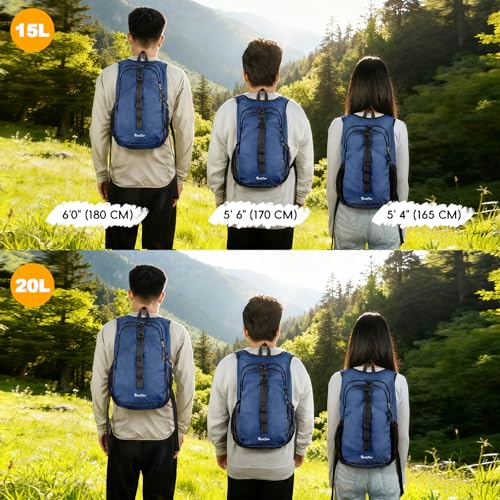 20L Small Hiking Backpack for Women Men (Dark Blue / 20L)