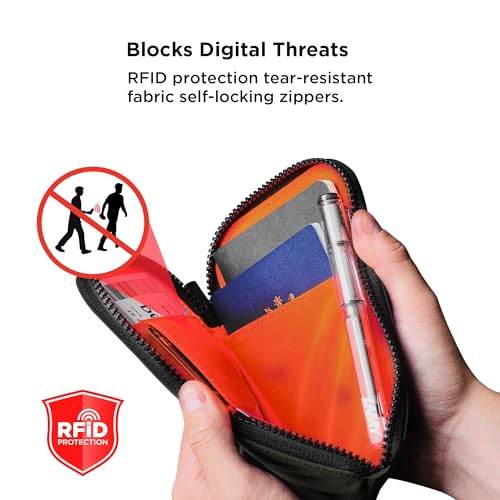 Zip Travel Wallet RFID Blocking Passport Holder Green (Green)