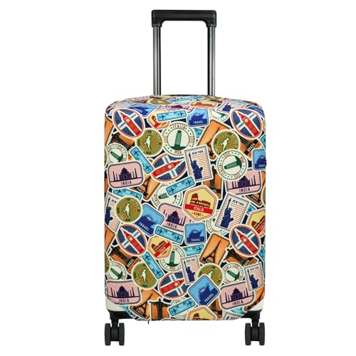 Travel Luggage Cover Suitcase Protector Fits 27 (World Voyage / L)