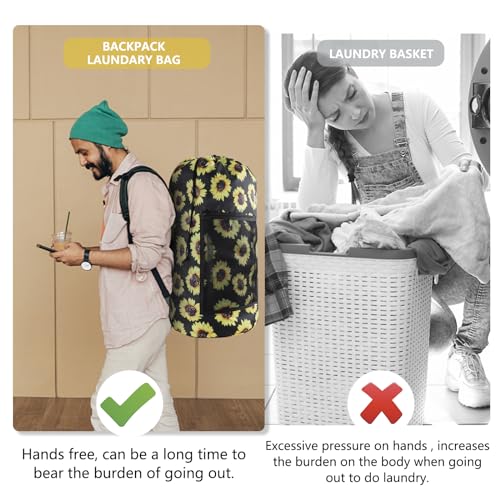 Laundry Bag Backpack (2Pack / Sunflower)