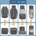 Lightweight Packable Backpack 25L (25L / Black, White Polka Dot)