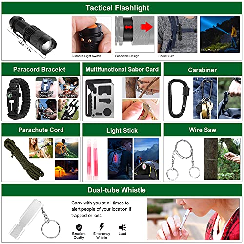 Emergency Survival Kit and First Aid Kit (Green)