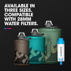 Stow Collapsible Water Bottle (32oz/1L / *NEW* Glacier Blue)