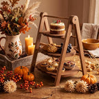 3 Tier Pumpkin Serving Trays Wooden Shaped Pumpkin Platters 12'' 10'' 8'' Charcuterie Plate Board Reusable Party Serving Plate for Halloween Fall Party Decoration (Pumpkin)