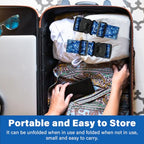 Luggage Straps for Suitcases (Blue Pattern)