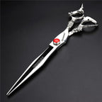 5.5/6 /7 Inch Purple Dragon Knight Professional Japanese Hair Scissors Barber Scissors Set (8 inch Cutting)