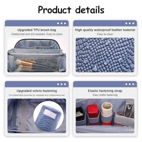 Travel Makeup Bags for Women (05-A-Blue)