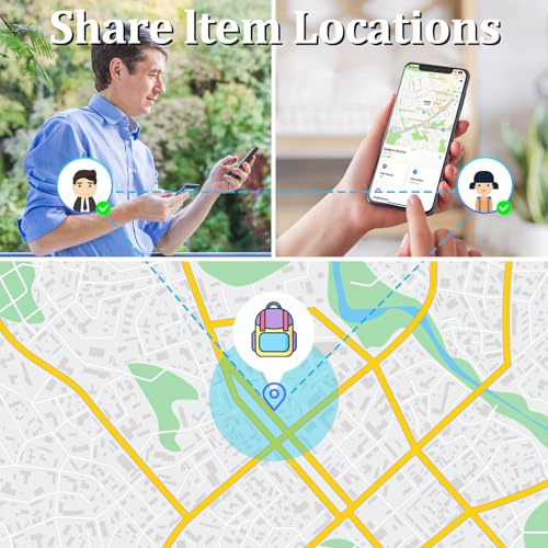 Smart Tag 2 Pack Bluetooth Tracker Work with Apple Find My (2P Black)