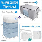 Vacuum Storage Bags (Gray - Set of 5)