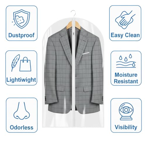 All Clear Garment Bags for Travel (32" -2 Pack)