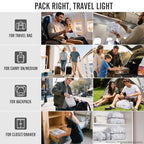 8 Set Packing Cubes for Travel Essentials (14 White Marble)