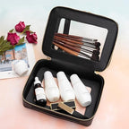 Clear Makeup Bags (Black / Dual Layer)