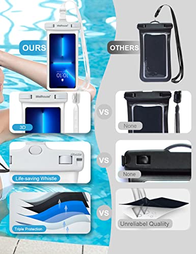 Waterproof Phone Pouch (1 Pack - White7.0")