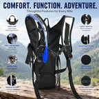 Rave Hydration Backpack with 2L Water Bladder (Silver / 2L Bladder)
