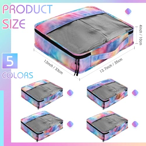 Packing Cubes for Suitcase Large Organizer Bags (Watercolor / Medium)