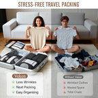 10 Set 8 Set Packing Cubes for Travel Essentials (01 Black)