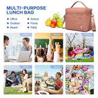 NOL 8L Insulated Lunch Bag for Women (Dark Pink / Medium (8 Liters))