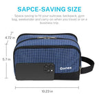 Travel Toiletry Bag for Men (Check Patten (Navy Blue))