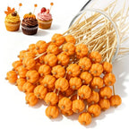 100 Pieces Fall Pumpkin Cocktail Picks 4.7 Inch Fall Picks (Fall Pumpkin)