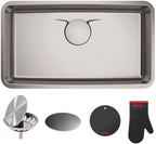 KRAUS Dex 33-inch Undermount 16 Gauge Stainless Steel Single Bowl Kitchen Sink by KRAUS
