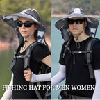 Sun Hat for Men Women with Neck Flap (6 3/4-6 7/8 / 1pack-grey Camo)