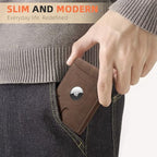 AirTag Wallet (Bicolor Crazy Horse Coffee)