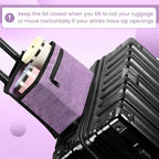Luggage Travel Cup Holder for Suitcase (Purple)