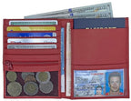 Deluxe Personalized Monogrammed Red RFID Leather Passport Wallet (Red / Deluxe)