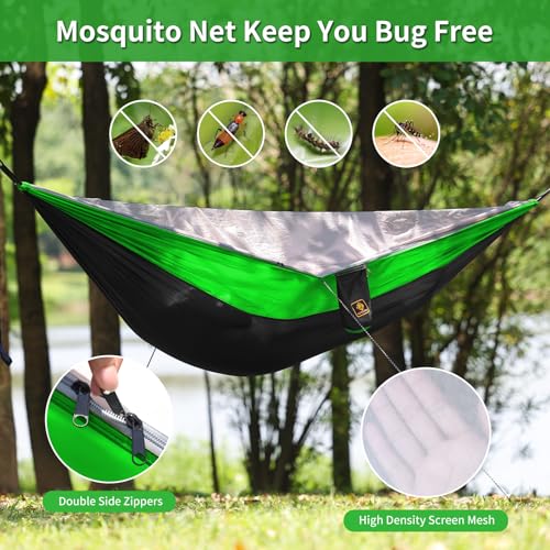 Camping Hammock (Black & Guolv / Large)