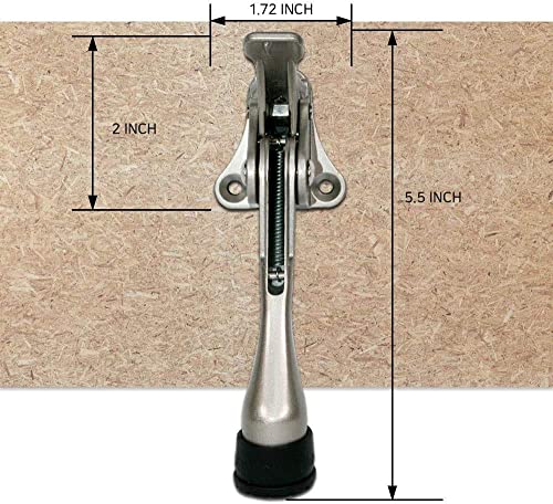 One Touch Kickdown Door Stopper (Black / 4 INCH X 1 PACK)
