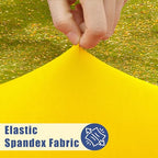 2 Pack Rectangle Spandex Fitted Table Cloth (Yellow / 60" x 30" (Rectangular))