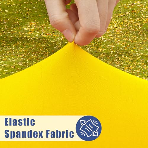 2 Pack Rectangle Spandex Fitted Table Cloth (Yellow / 48" x 24" (Rectangular))