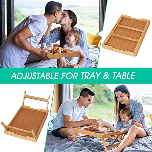 FSC 100% Bamboo Bed Tray with Folding Legs (25.9" x 14.2" x 10" / Bamboo)