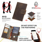 CONTACTS Customized Family Passport Holder for 4 Passport Wallet Compatible with Airtag Personalized Name Passport Cover (Customized)