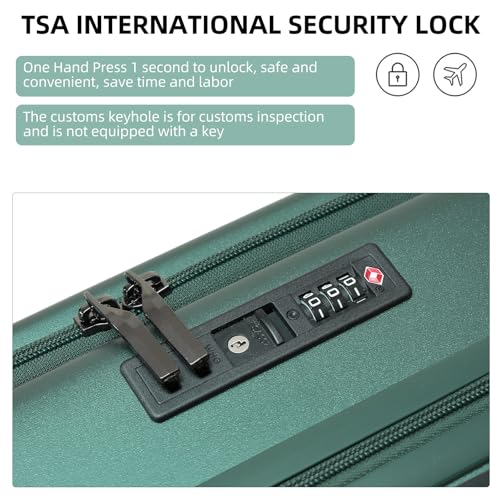 Carry On Luggage (Dark Green / 20 Inch & 29 Inch)