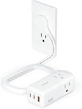 TESSAN USB Charging Station PD 30W, Flat Plug USB C Charger Blocks by TESSAN