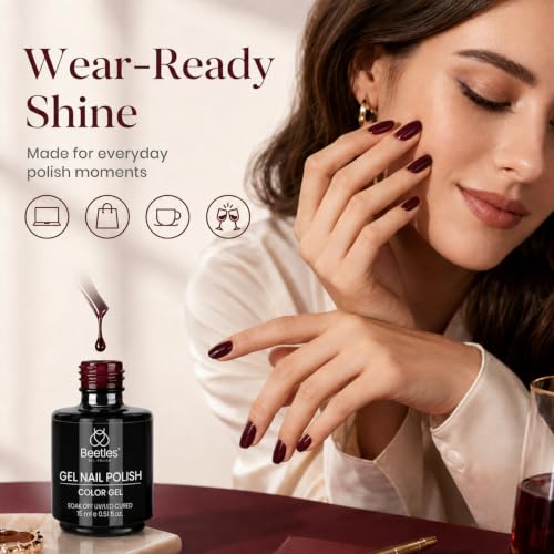 Beetles Red Gel Polish (C - Creme Red | Merlot Wine)