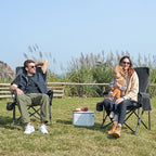 Oversized Folding Camping Chair for Adults (Grey-2pack)