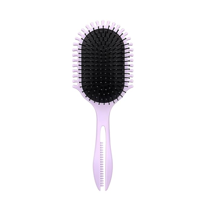 New Multifunctional Curly Hair Cushion Comb, 1Pc Oval New Air Cushion Comb WithHandle, Define Styling Brush,DetanglingHair Brush, Professional Hairstyle Comb, BouncingHair Brush (Black Purple)