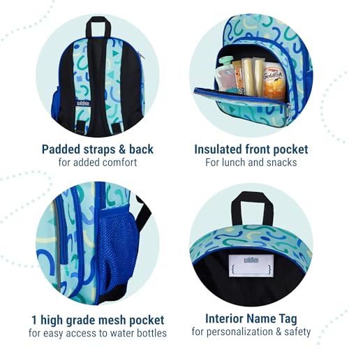 12 Inch Toddler Backpack for Kids (12 x 10 x 4.5 inches / Confetti Blue)