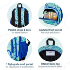 12 Inch Toddler Backpack for Kids (12 x 10 x 4.5 inches / Confetti Blue)